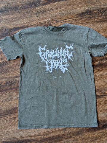 Stone Wash Logo Shirt (Moss)